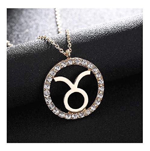Preisvergleich Produktbild S23 Sternzeichen Sternzeichen Sternzeichen Halskette Gold Jungfrau Waage Skorpion Schütze Steinbock Wassermann Schlüsselbein Halskette Kreis Anhänger Taurus(4.20~5.20)