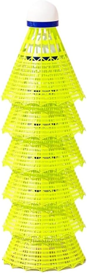 6-Pack NylonBadminton Shuttlecocks – High Elasticity & Durable Training Badminton Balls, Stable Flight, Indoor/Outdoor Use, Ideal for Amateur Matches, Club Practice & Family Fun