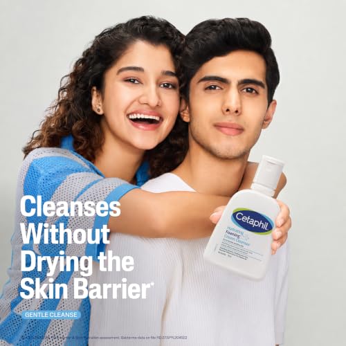 Image of Cetaphil Hydrating foaming Face Wash, Cream to Foam Cleanser 118ml | Niacinamide, Pro-Vitamin B5 & and Aloe for Gentle Cleansing