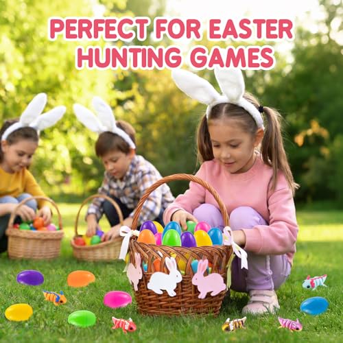 Easter Basket Stuffers: 24 Pack Prefilled Eggs with Axolotl Toys