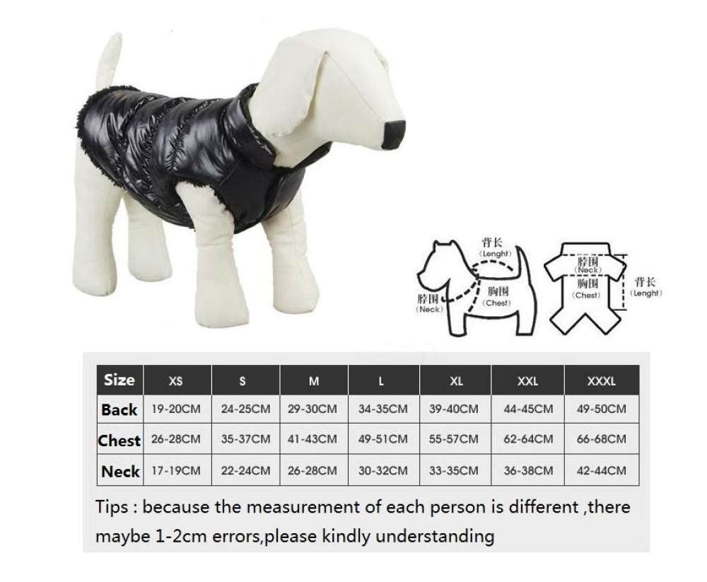 Ropa para Perros pequeños, Abrigo de Invierno, Chaqueta de Plumas para Mascotas, Ropa para Perros y Gatos, Chaleco cálido, Ropa para Gatitos y Gatos (Azul XS)