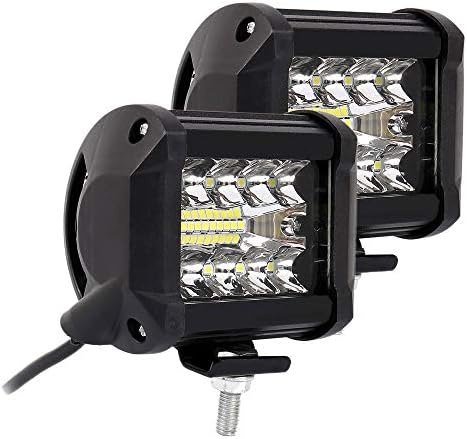 Aufun Fari LED Fuoristrada 48W 4320 Lm – 2 Pezzi | IP67 Impermeabile Per Trattori, Camion, SUV, ATV