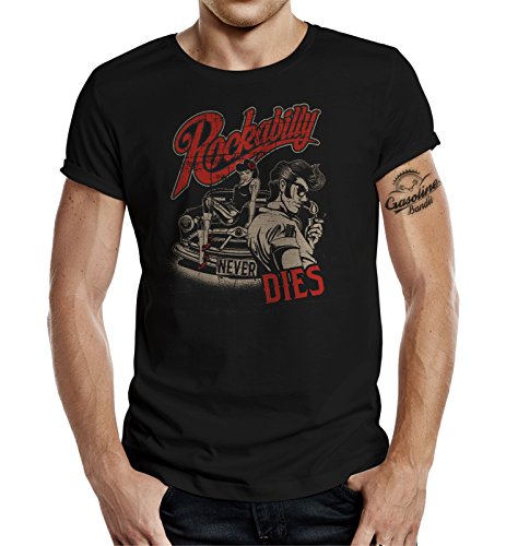 Gasoline Bandit Rockabilly T-Shirt original Design: Rockabilly Never Dies! Cover