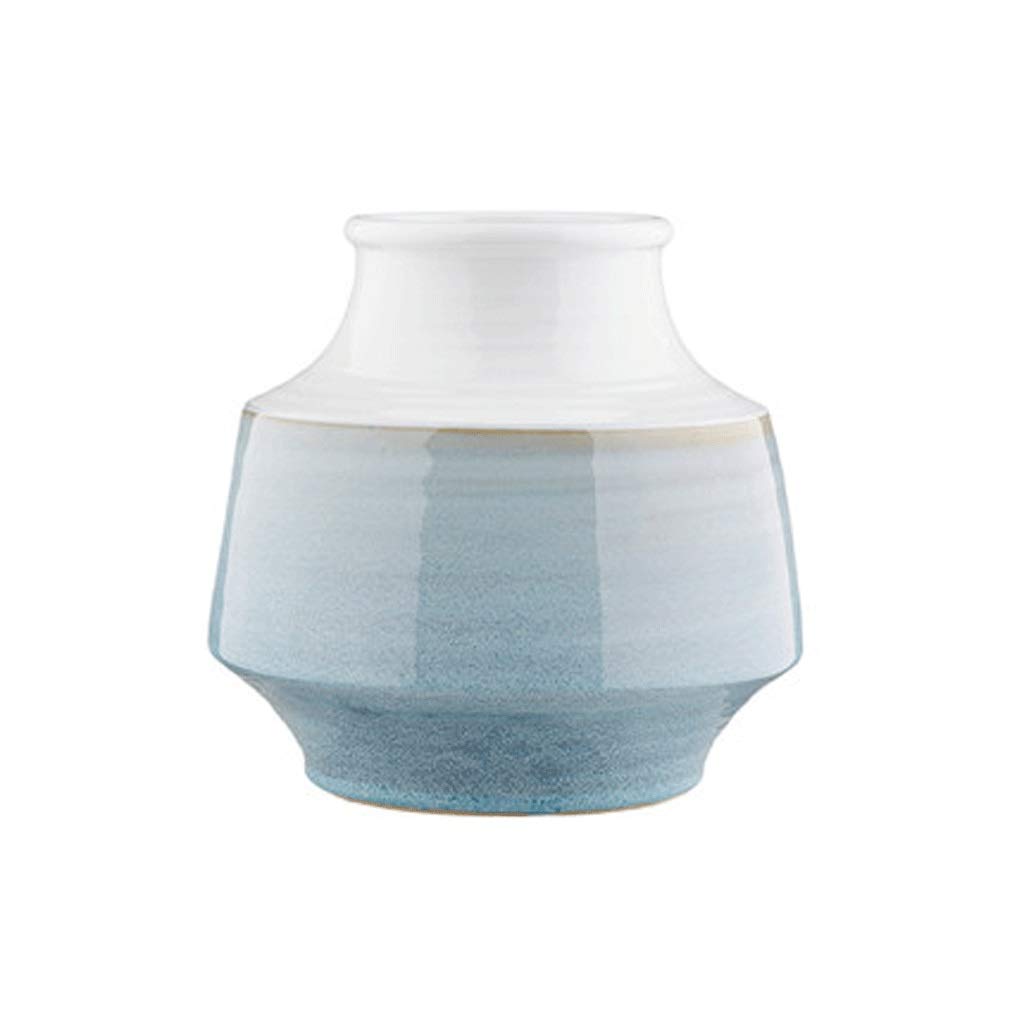 Vase en céramique de table pour salon et salle à manger design bicolore