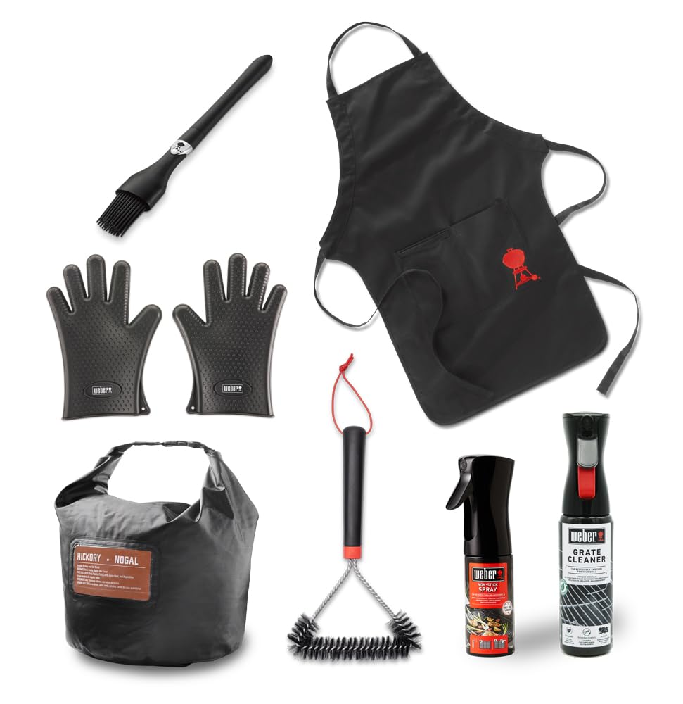 Weber SmokeFire Starter-Set/Zubehörpaket mit Reinigungswerkzeugen und Grillutensilien für SmokeFire Modelle – Schwarz (18307)