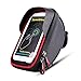 Produktbild MTTLS Fahrradrahmen-Handy-Tasche Touchscreen Universal-Wasserdichte Fahrrad-Berg-Telefon-Halter-Beutel Für Intelligentes Telefon Unter 6 Zoll,Red