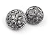 Flower Hollow Metal Shank Buttons for Fashion Coats (Gun black/Silver /Gold /Tea gold, Pack of 6) (0.98 inches, Gun black)
