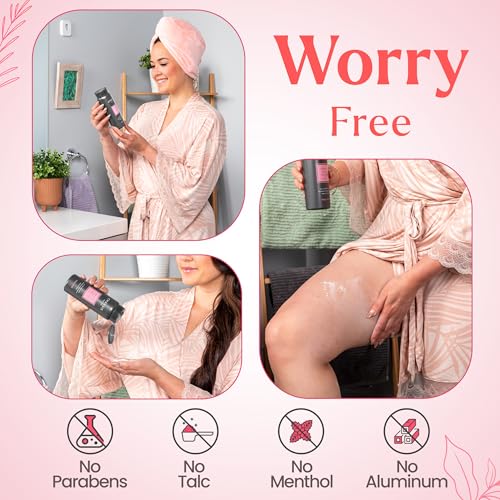 Chassis Her Talc-Free Body Powder with Hydro-Shield Technology, Unscented Feminine Corn Starch Powder for Women, Sweat and Odor Control - Image 6