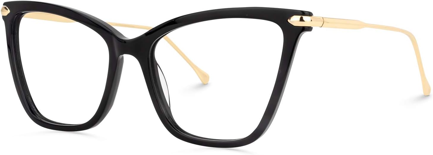 Zeelool Oversized Blue Light Blocking Glasses for Women, Butterfly Glasses Frame Eyeglasses with Clear Lenses Hilary FX0206 - Image 6