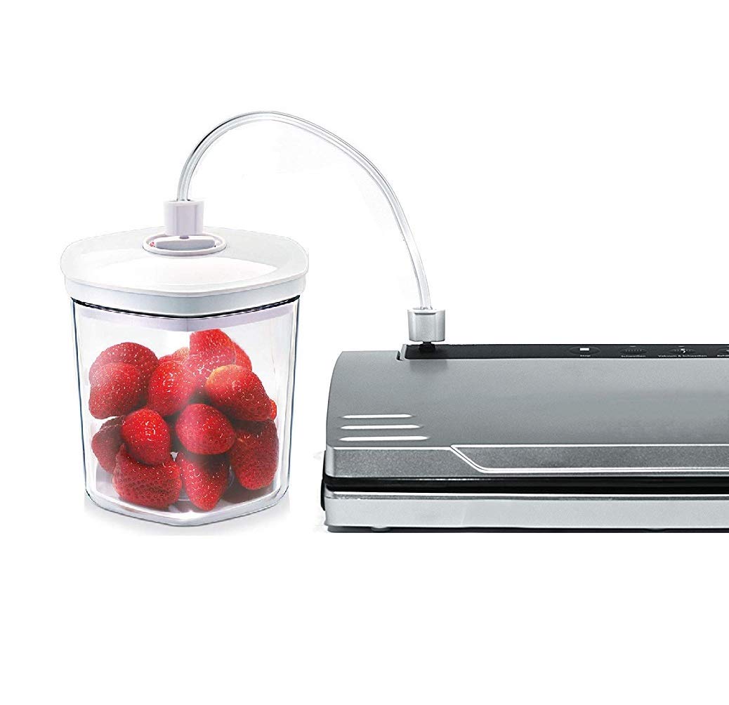 Maxxo VC1800 3 contenedores profesionales para máquinas de Sous Vide, Cajas de plástico resistente, sin BPA, volumen 0.7/1.4/2 l para todos tipos de envasadoras al vacío