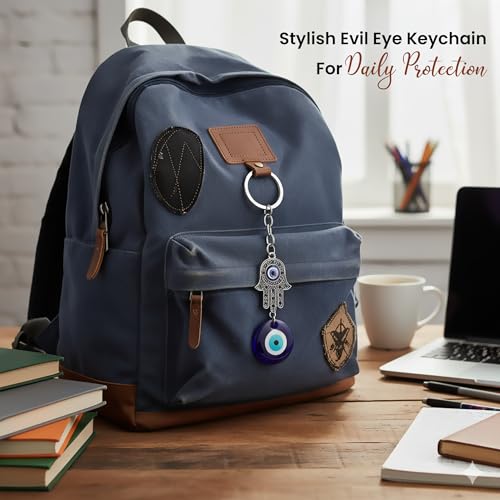 Image of Storite Hamsha Hand Evil Eye Keychain, Blue