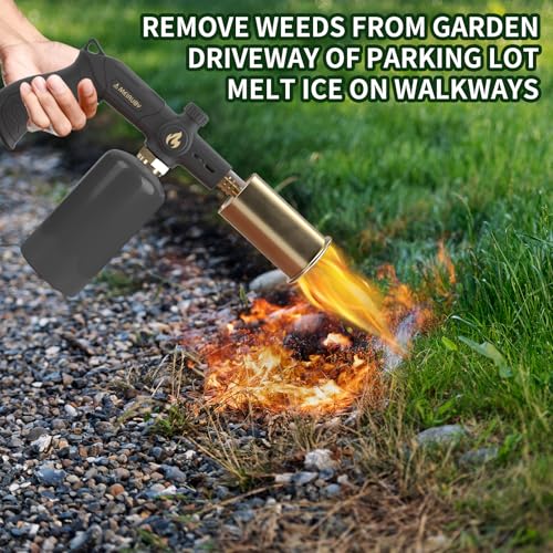 Image of Powerful Propane Torch, Gift for Men Dad, Culinary Blow Kitchen Cooking Torch for Steak Searing, Campfire Charcoal Starter for Blackstone Griddle Accessories (Tank Not included)