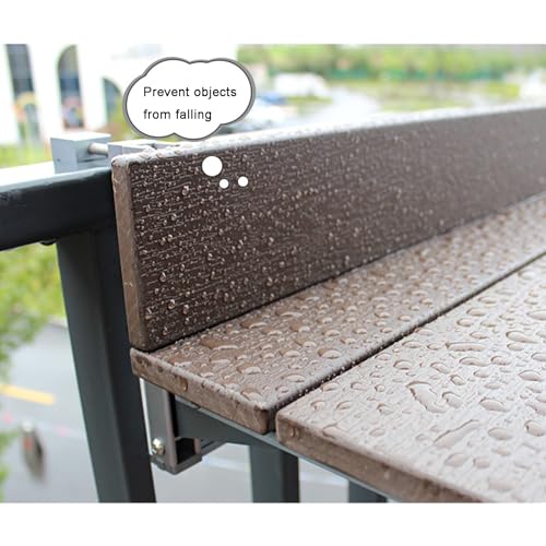 Table suspendue multifonctionnelle de balcon pliante - Table de rail L100 réglable - 7