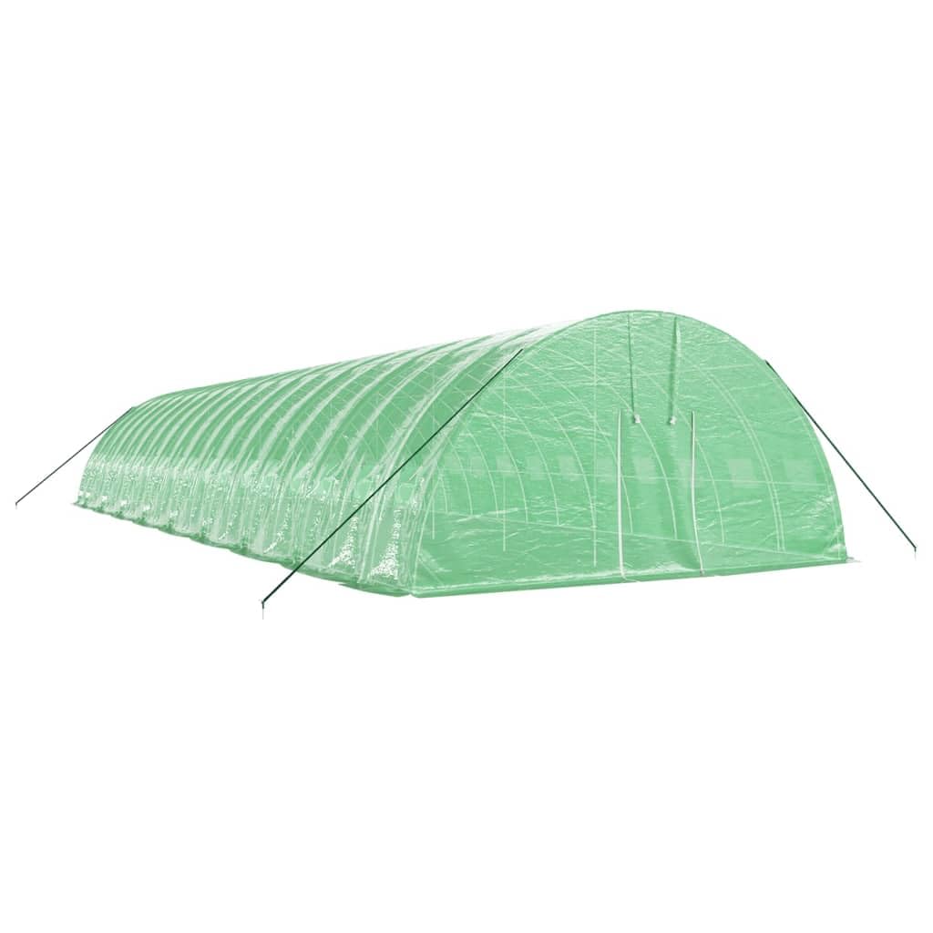 Szklarnia ze stalową ramą, zielona, 108 m², 18 x 6 x 2,85 m