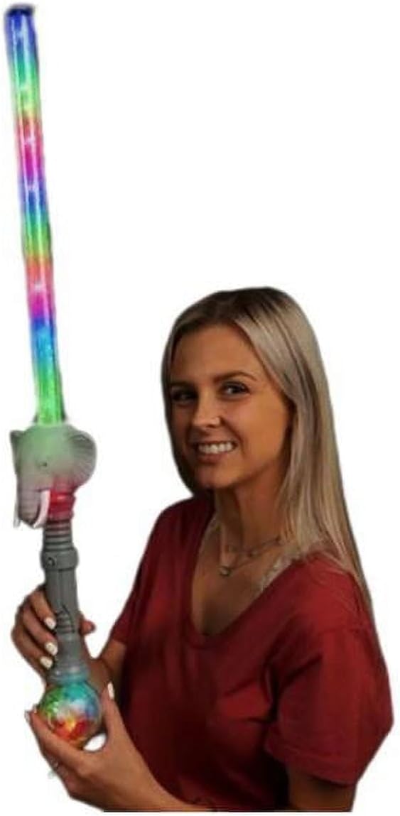 28 Inch Multicolor Elephant Prism Sword Flashing
