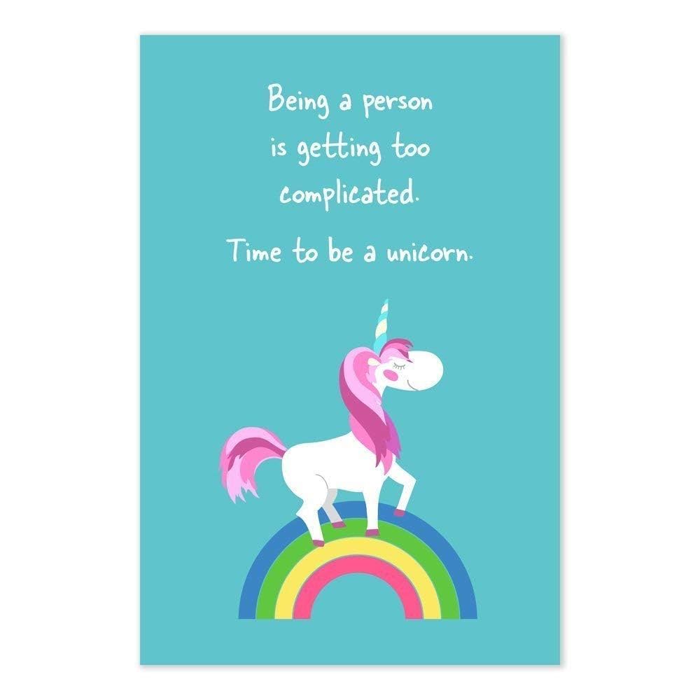 Amazon.com: Funny Unicorn Quote Poster - Time To Be A Unicorn : Handmade  Products