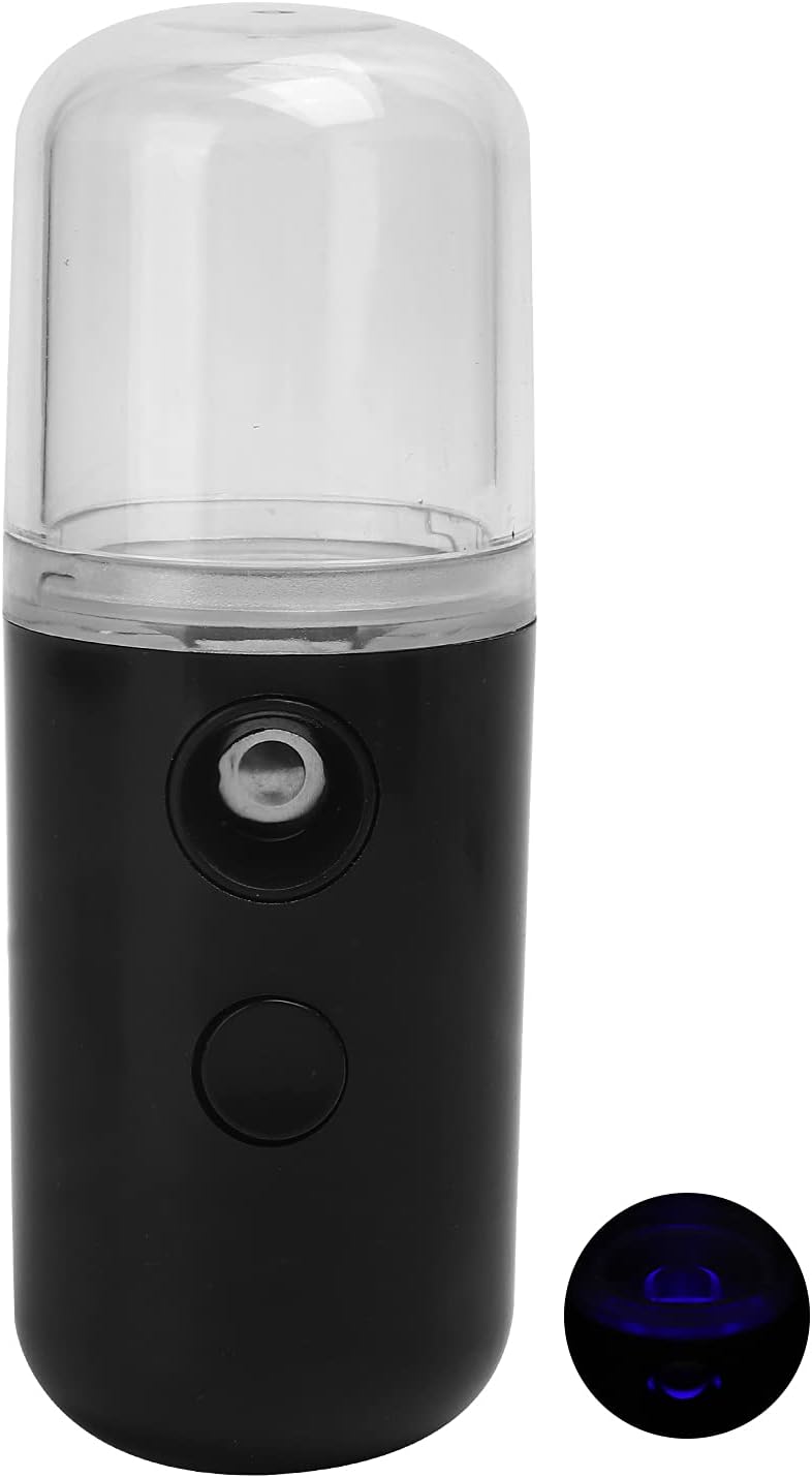 Gezicht Mist Sproeier USB Oplaadbare Handheld Gezichtsbevochtiger Sproeier Hydraterende Hydraterende Gezichtsbevochtiger Sproeier voor Vrouwen & Mannen(zwart)