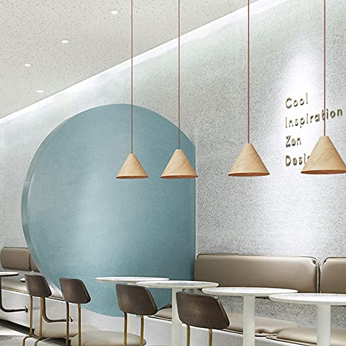Lampe suspendue E27 bois art du fer éclairage restaurant - 3