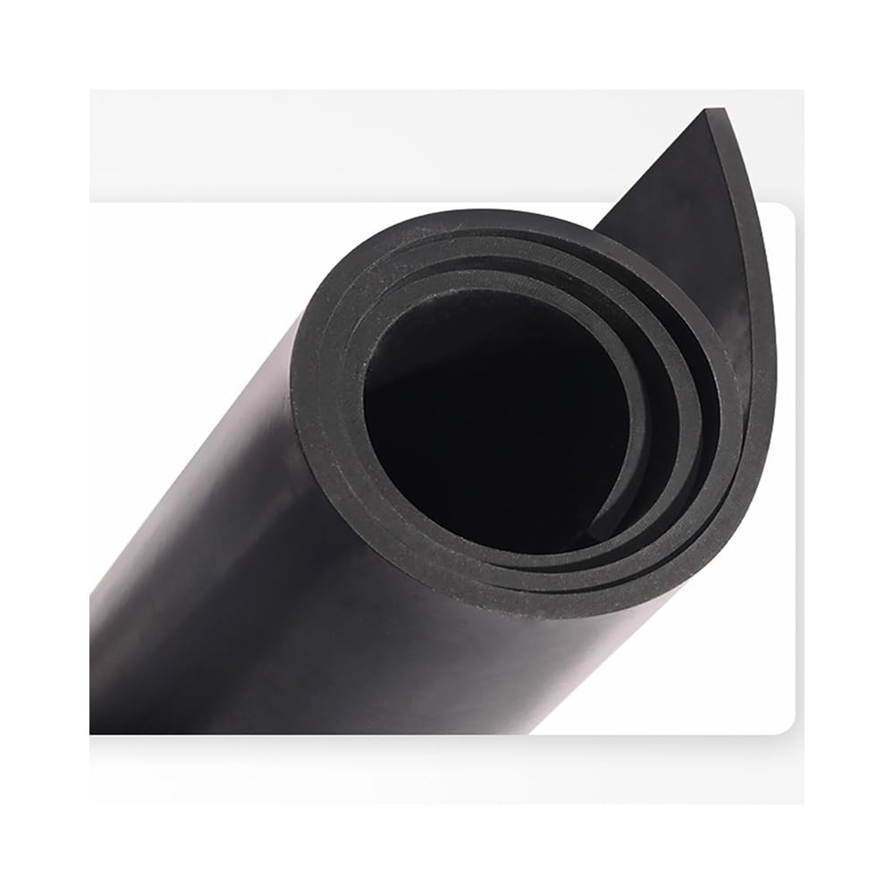 500x500mm Feuille de Caoutchouc NBR Nitrile Buna - Épaisseur 1/2/3mm, Joint Noir Résistant à l'Acide/Huile/Alcali pour Industrie/Chimie/Isolation (Résistant à l'Usure & au Vieillissement)(3mm thick)