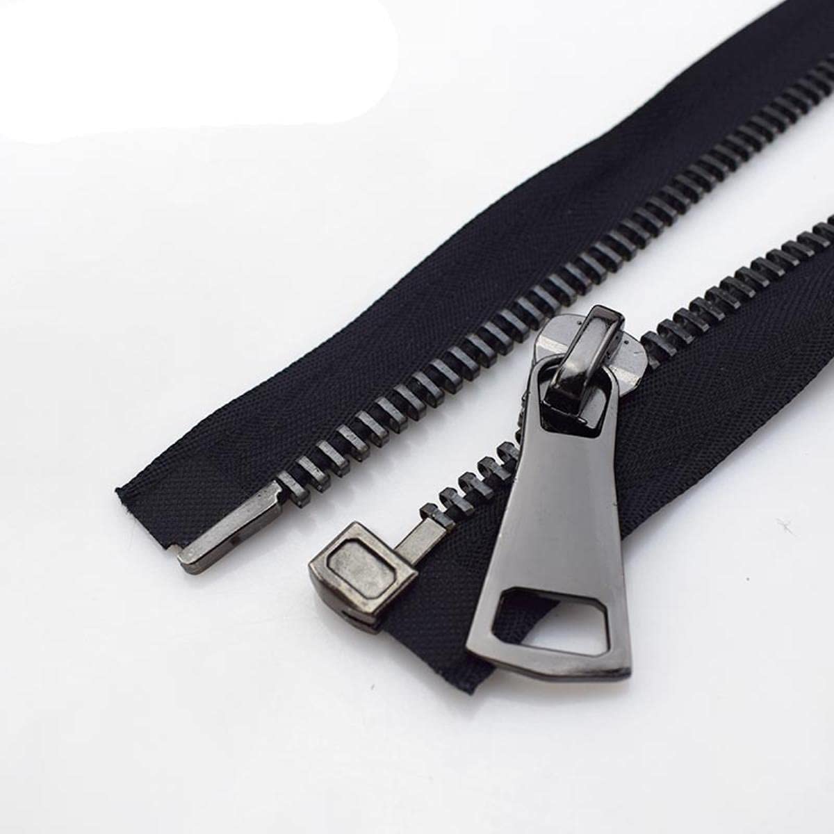 Estrattore Ziper, fissatore di cerniere, Sliders Zipper,Sewing Zips,Ended Zip Fasteners,1/2pc 10# Metal Large Zippers Open-end Zip for Jacket Leather Coat Ultra Wide