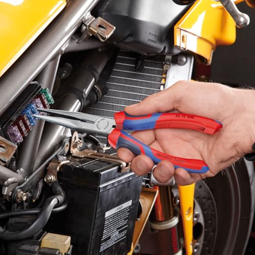 KNIPEX Tools - Long Nose Pliers With Cutter, Multi-Component (2612200), Multi-Colour, 8 inches thumbnail 8