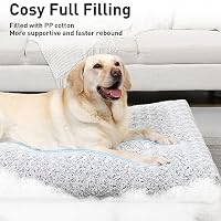 KSIIA Hundebett Grosse Hunde, Waschbar Hundekissen, 90x60cm Hellgrau – Ansicht 3