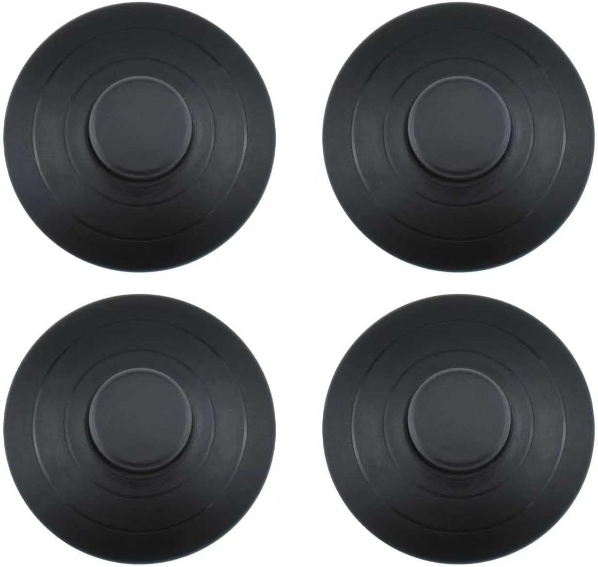 4 Pcs Floor Foot Switch, Round Black Inline Foot Pedal, Floor Lamp Foot Switch for Floor Lamp On-Off Control Replacement