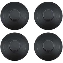 2-Pack Floor Foot Switch, Round Black Inline Foot Pedal Switch