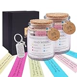 2 Pack Bible Verses Jar, Thanksgiving Gift, Christian Gifts for Women, Christian Bible Verses Scripture Prayer Cards, Christmas Gift, Birthday Gifts for Women Men, Hope Jar with Key Chain