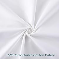 Vista 4 de Juego de 2 fundas de almohada 100% algodón con cremallera, tamaño estándar, supersuaves y transpirables, fundas de almohada con cremallera, fundas