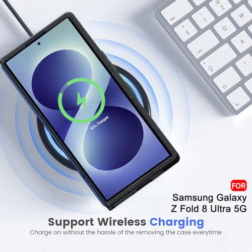 Image of TheGiftKart Hybrid Shockproof Back Cover Case for Samsung Galaxy Z Fold 8 Ultra 5G | Hard Back Cover Case for Samsung Z Fold8 Ultra 5G (PC & TPU, Translucent Smoke Matte Back, Black Sides)