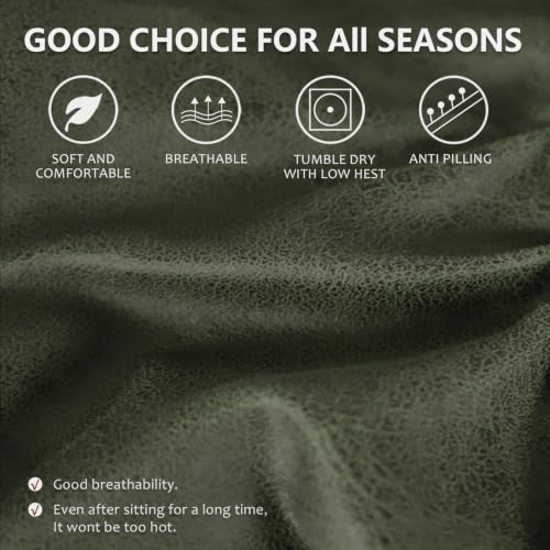 Image of ANARACHON Leather Like Recliner Chair Covers Heavy Duty, 4 Pieces Recliner Cover for Recliner Chair, Leather Cover for Recliner slipcovers Washable for Pets (03Tawny)