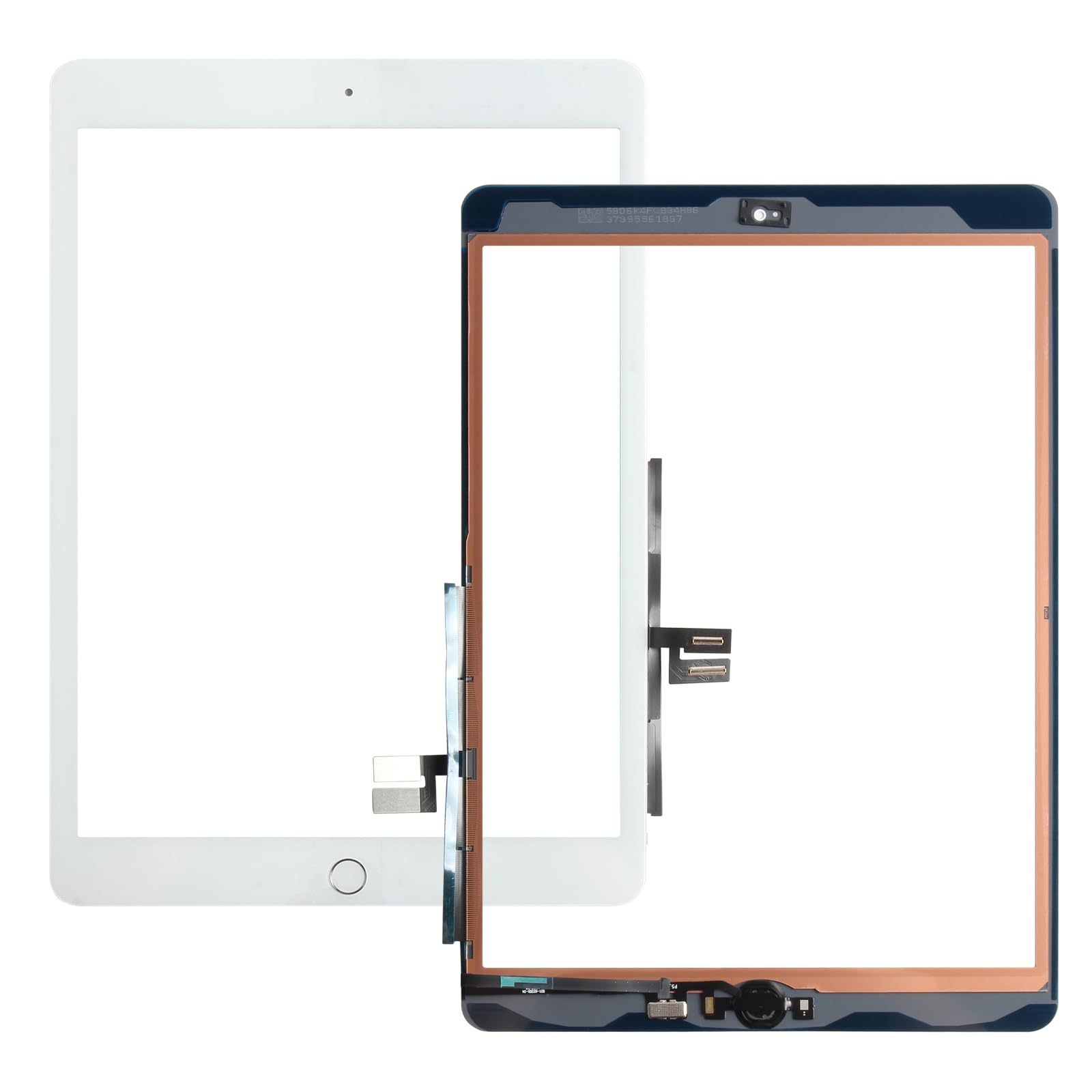 Reparo Touchscreen per iPad 7/8 Touch Schermo per iPad 7th 2019/8th 2020 Touch Screen Digitizer Schermo di Ricambio A2197 A2198 A2200 A2270 A2428 A2429 A2430 (Bianco con Home Buttone)