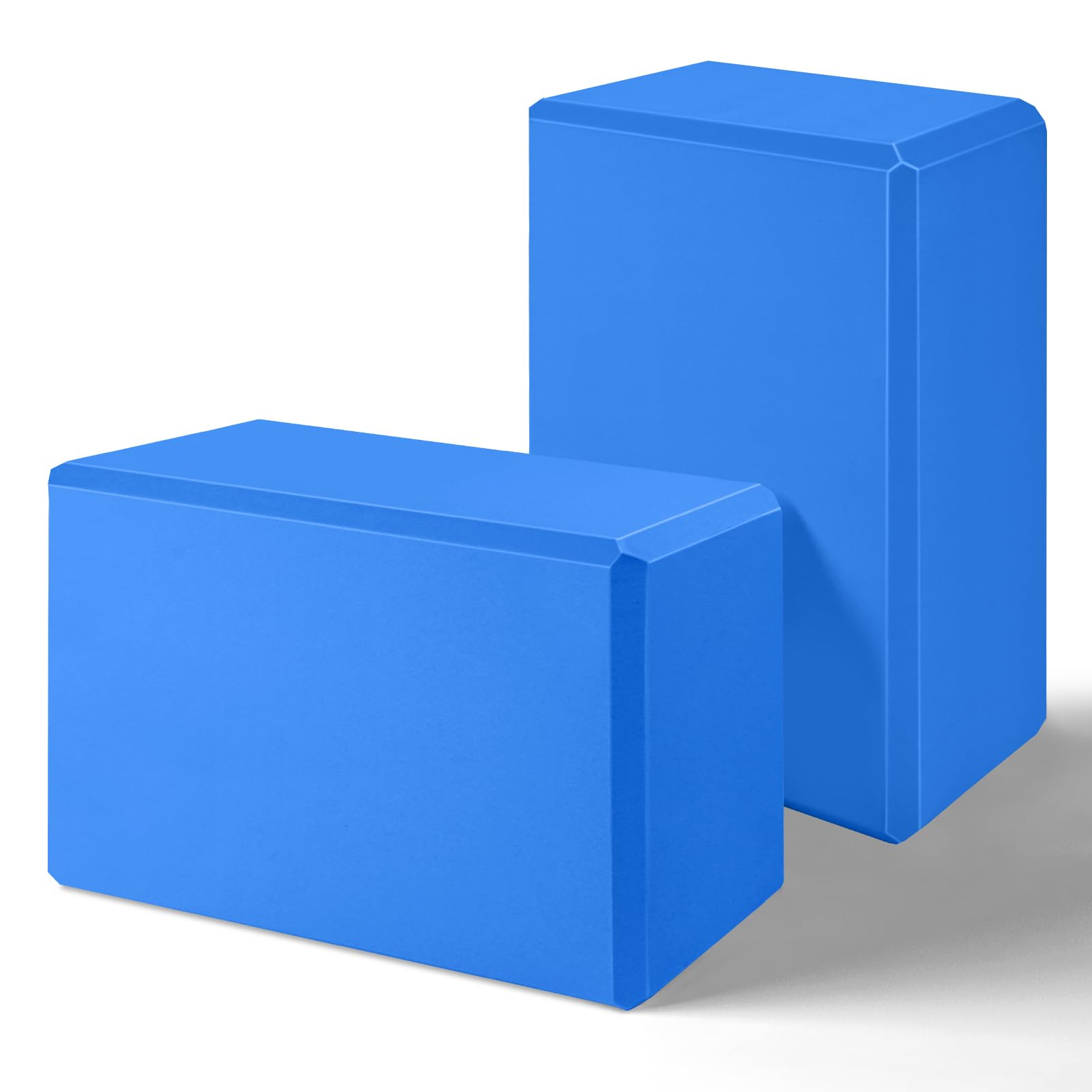 2024 Yoga Blocks 2 Pack, EVA Foam Yoga Block Supportive Latex-Free, Non-Slip Exercise Blocks, Yoga Accessories for Pilates, Meditation, Balance, Stretching and Deep Poses (Blue)-image-42