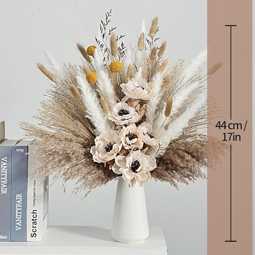 Ramo natural de pasto pampas seco decorativo miniatura 2