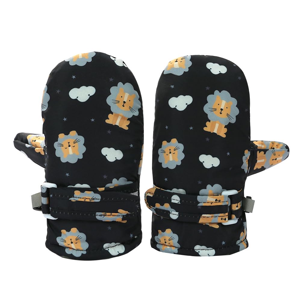 Guantes de nieve impermeables para niños con forro polar térmico 6