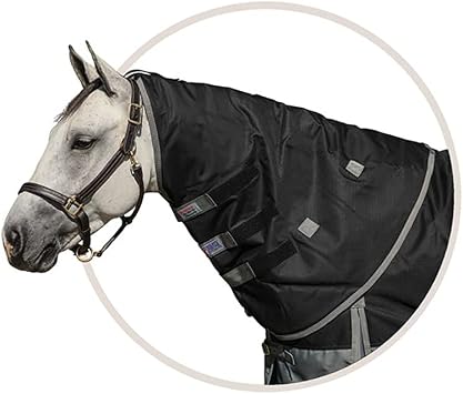 Dura-Tech Viking Midweight Insulation Turnout Horse Neck Cover | Horse Blankets Neck Protection | Horse Blankets for Winter Waterproof | Durable Horse Hood