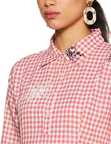 Image of MsFQ Women's Cotton Skater Knee-Long Dress (FDRF501743 Red S)