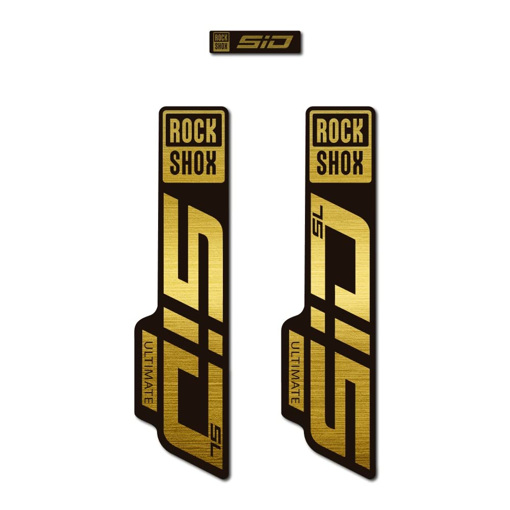 STAR SAM Pegatinas Compatibles con horquilla bici Rock Shox SID Ultimate SL 2021 Oro metalizado 1 CMT