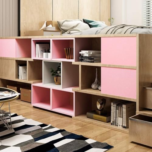 Image of Peel and Stick Wallpaper for Walls (45x300 cm) Pack of 1 | Waterproof Self Adhesive PVC Wallpaper for Bedroom, Living Room, Home, Office & Cupboard (Pink Textured)
