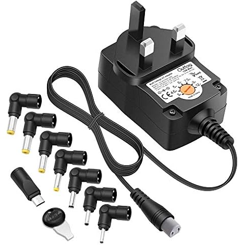 12W Universal Charger AC DC Power Adapter Multi 3V 4.5V 5V 6V 7.5V 9V 12V 1A (1000mA) DC Power Supply AC Adapter Charger for Household Electronics Speaker LED Strip Light CCTV Camera TV Box BT Speaker Cover