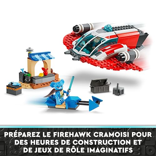 LEGO 75384 Star Wars Le Crimson Firehawk, Jouet de Construction avec Speeder Bike et Minifigurines, Cadeau pour Garçons et Filles Dès 4 Ans