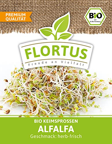 Alfalfasprossen von FLORTUS BIO – 200 g Keimsaat für gesunde Ernährung