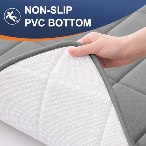 Olanly YSDD10F10-51X76 Memory Foam Bath Mat 30X20, Ultra Soft And Absorbent Bathroom Mat, Machine Washable Bathroom Rugs, Comfortable, Thick Bath Rugs Carpet For Bathroom Floor thumb #5