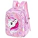 WERNNSAI Sac à dos Licorne - Sac à dos d'école holographique Licorne à paillettes de 15 pouces pour enfants Filles livres Préscolaire Maternelle Élémentaire Cartable Randonnée Voyage décontracté