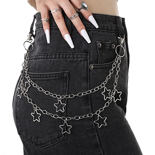 Image of Bounzhi Hip Hop Pant Chain Acrylic Jean Chain Punk Wallet Chain Rock Pocket Chain for Men and Women