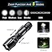 Wsky LED Tactical Flashlight - S2000 Powerful Waterproof Flashlight - High Lumen, Zoomable, 5 Modes - Perfect for Camping Biking Home Emergency or Gift-Giving (Batteries Not Included)