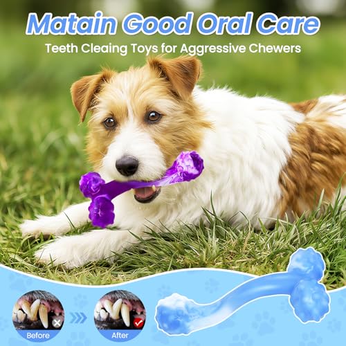 Image of WinTour Indestructible Dog Bones for Aggressive Chewers, Tough Dog Toys for Aggressive Chewers, Durable Chew Toys for Medium & Large Breed, Heavy Duty, Strong & Indestructible Bones for Super Chewers