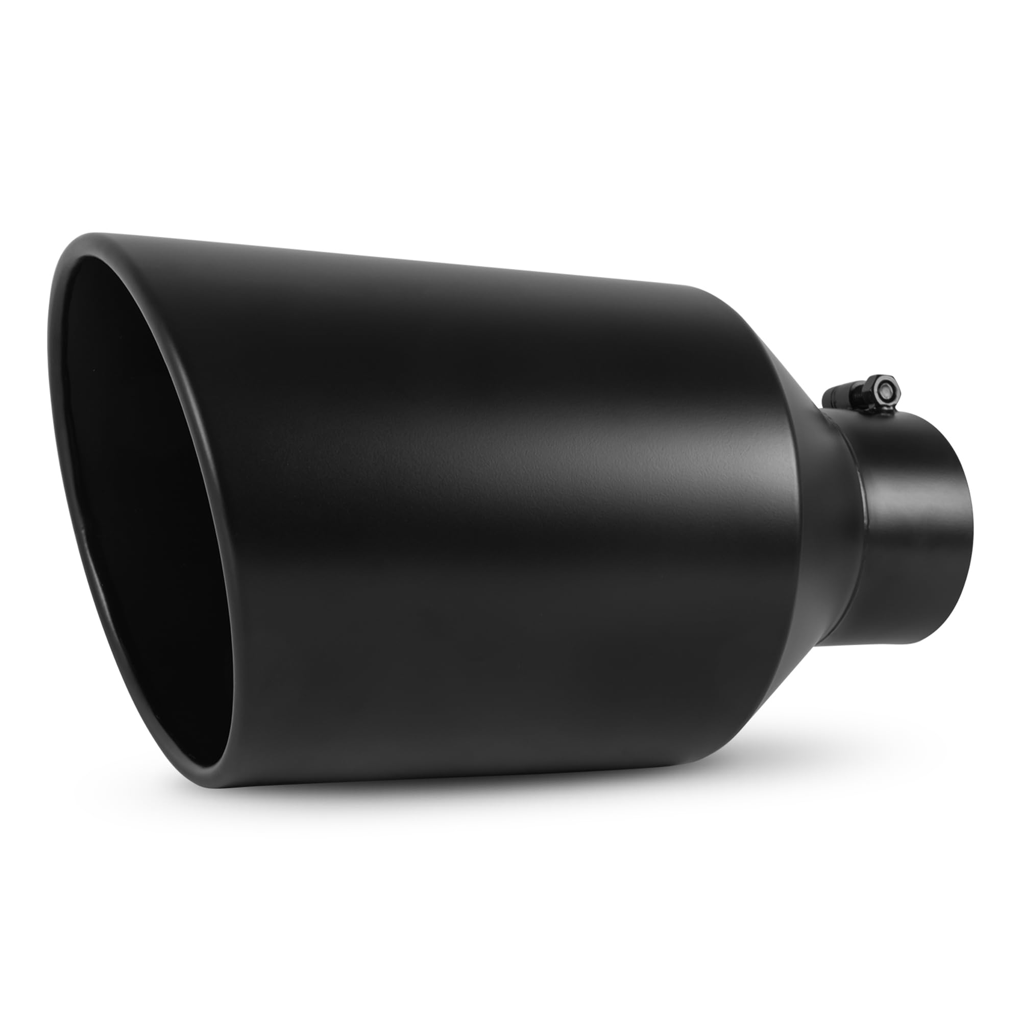 EVERESTWAY Stainless Steel 4 Inch Inlet Diesel Exhaust Tip 8' Outlet 15' Black Powder Coated