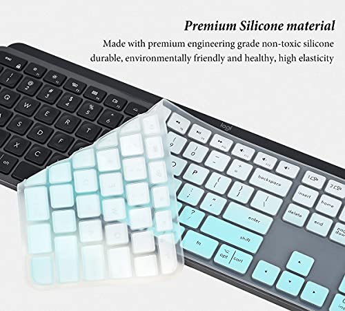 Image of CASEDAO Keyboard Cover for Logitech MX Keys Advanced Keyboard, Logitech Craft Keyboard Skin Protector, Logitech MX Keys Accessories - Gradual Mint